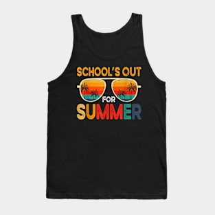 Retro Schools Out For Summer Last Day Of School Teacher Boy Tank Top